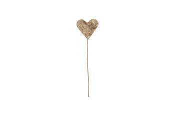 birch bark heart on stick