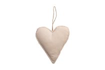 cord-fabric heart-hanger