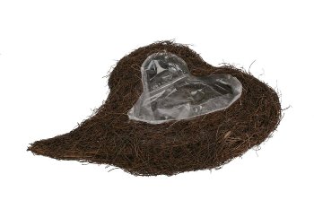 dark grass heart planter