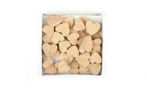 wooden hearts, thick, size assort.