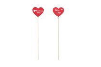 wooden heart on stick, assorted