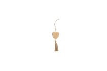 wooden heart w jute tassel