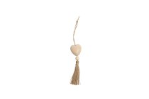 wooden heart w jute tassel