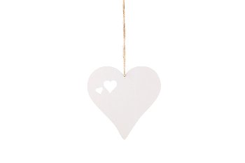 wooden heart with hearts