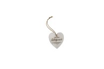 wooden heart hanger, "Selbstgemacht"
