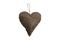 leather heart hanger