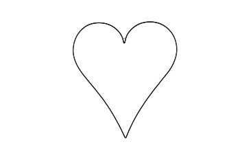 metal heart frame, pointed