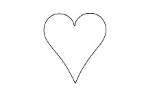 metal heart frame, pointed