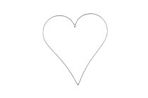 metal heart frame, pointed