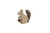 wooden squirrel, sitting