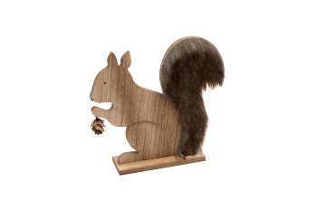 Holz-Eichhörnchen mit Fell-Schwanz