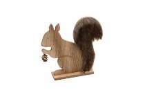 wooden squirrel w coat tail
