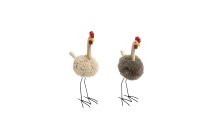 wood/plush chicken