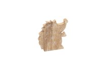 wooden hedgehog, standing, glazed