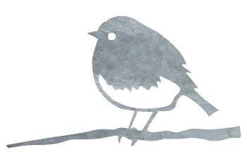 metal sparrow on twig