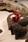 dark grass heart,thick,12,5cm