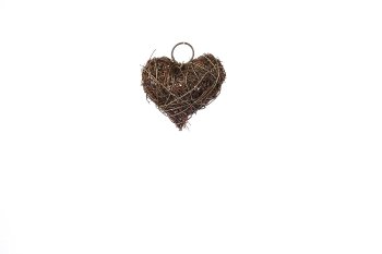 dark grass heart,thick,7,5cm