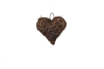 dark grass heart,thick,10cm