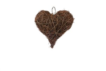 dark grass heart,thick,12,5cm