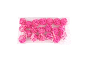 rattan ball,pink,5cm
