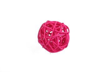 rattan ball,pink,7,5cm
