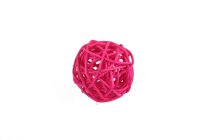 rattan balls,20pcs,pink,7,5+5+3cm