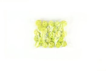 rattan ball,lightgreen,3cm