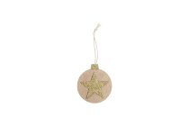 Holz-Hänger mit Glitzerstern