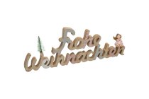 Holz-Schrift "Frohe Weihnachten"