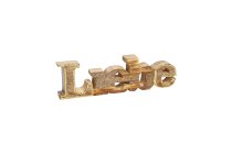 Mangoholz-"Liebe" Schriftzug