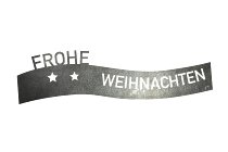 Metallschild "FROHE WEIHNACHTEN"