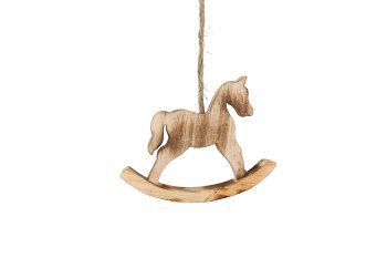 wooden rocking horse