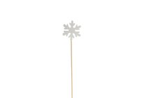 wooden snowflake on stick