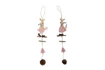 wooden reindeer hanger, long