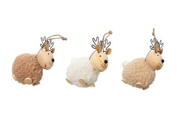 wood/plush reindeer