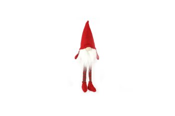 knitted yarn santas, sitting