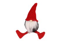 knitted yarn santa, sitting