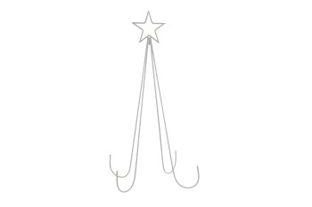 Metall-Kranzhalter mit Stern, hängend