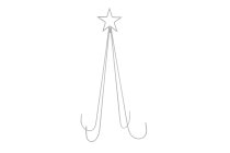 Metall-Kranzhalter mit Stern, hängend