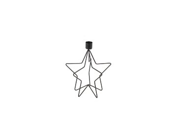metal star candleholder, vertical, 3D