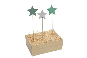 Holz-Sterne am Stab