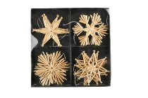 straw stars, 12pcs/box,assort.