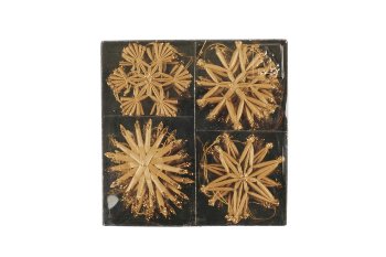 straw star assortment, 4pcs