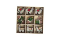 wooden alpaca/cactuses
