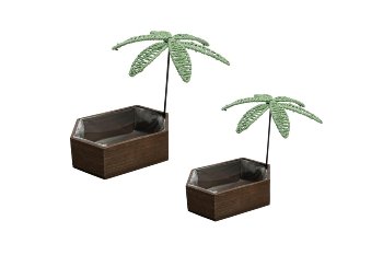 wooden trays w foil