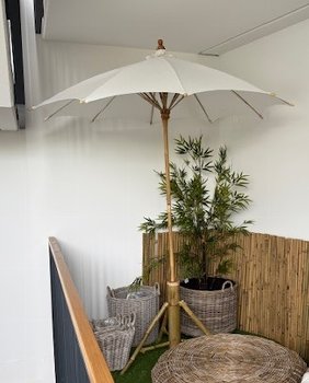 fabric/bamboo sun umbrella