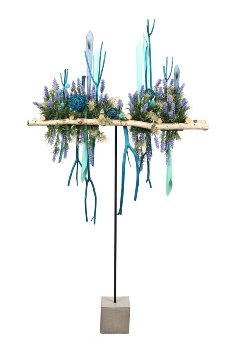 metal stand w plate, square