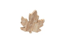 wooden maple leaf, glazed