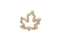 wooden maple leaf, glazed