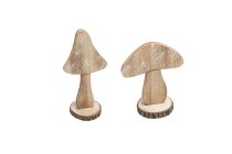wooden mushroom, glazed